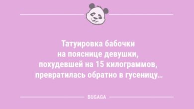 Photo of Анекдоты посмеяться: «Татуировка бабочки…» (8 шт)